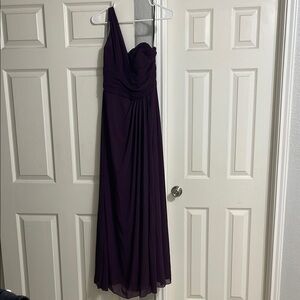 Watters Purple One Shoulder Gown